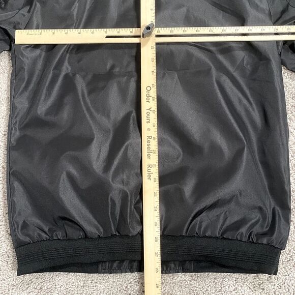 Vogue FS Bomber Jacket Mens 2XL Dark Satin Black Coat Lined Classic Look - Picture 12 of 13